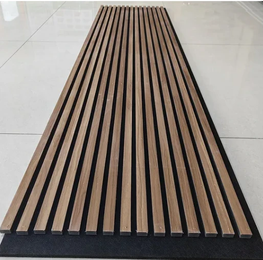 Engineered Walnut Veneer Acoustic Wall Panel
